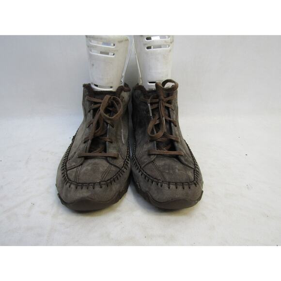 Skechers Womens Size 8.5 Brown Suede Lace Up Ankle Shoes - Picture 5 of 11